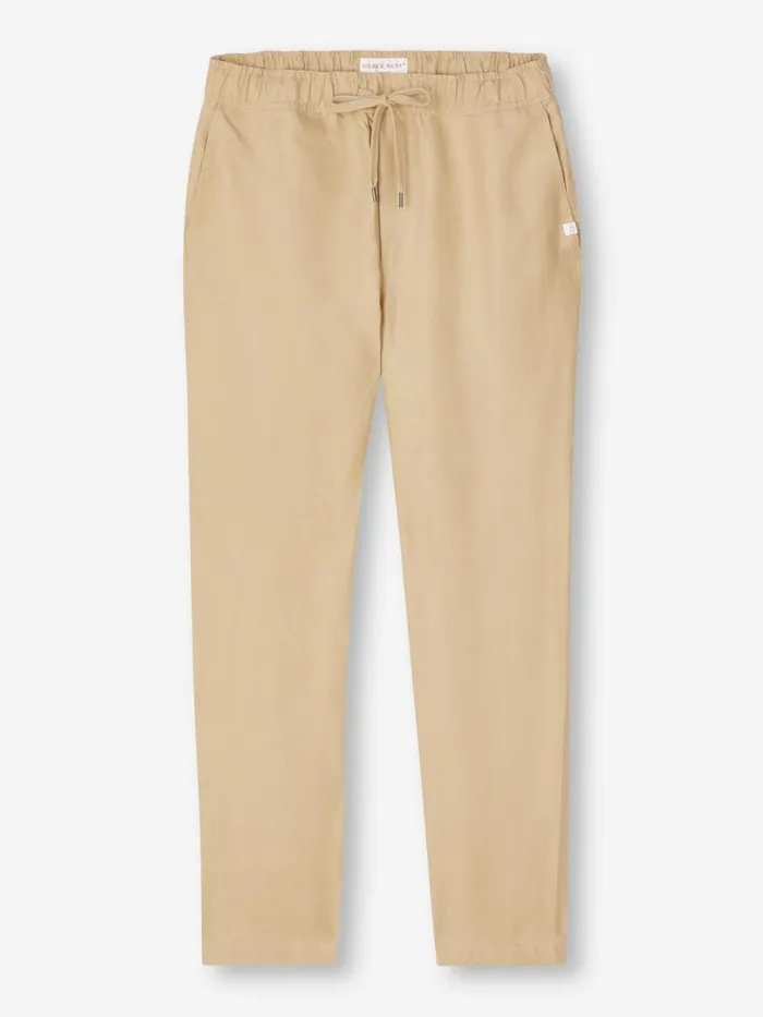 Derek Rose Casual Pants Men Pants Sydney Linen Sand