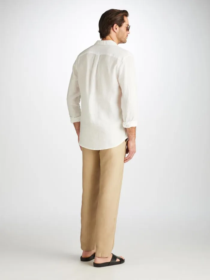 Derek Rose Casual Pants Men Pants Sydney Linen Sand
