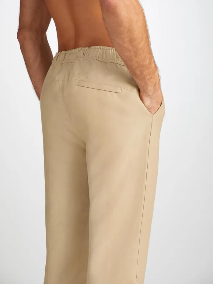 Derek Rose Casual Pants Men Pants Sydney Linen Sand