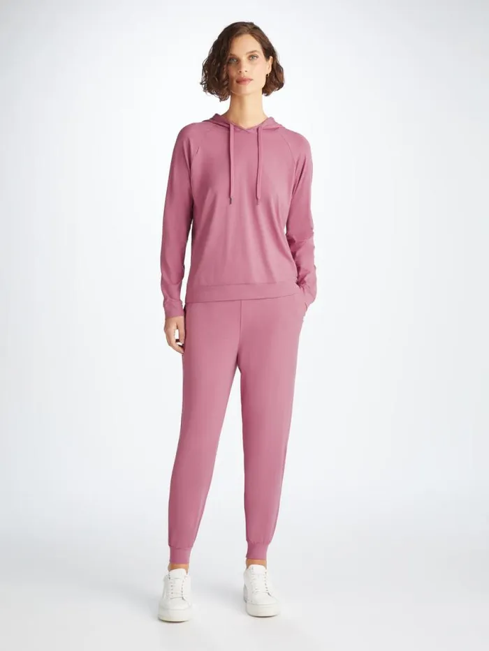 Derek Rose Casual Pants Women Track Pants Basel Micro Modal Stretch Orchid Purple Derek Rose Casual Pants Women Track Pants Basel Micro Modal Stretch Orchid Purple