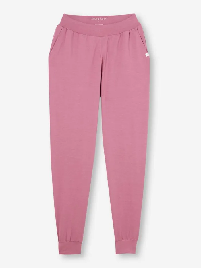 Derek Rose Casual Pants Women Track Pants Basel Micro Modal Stretch Orchid Purple