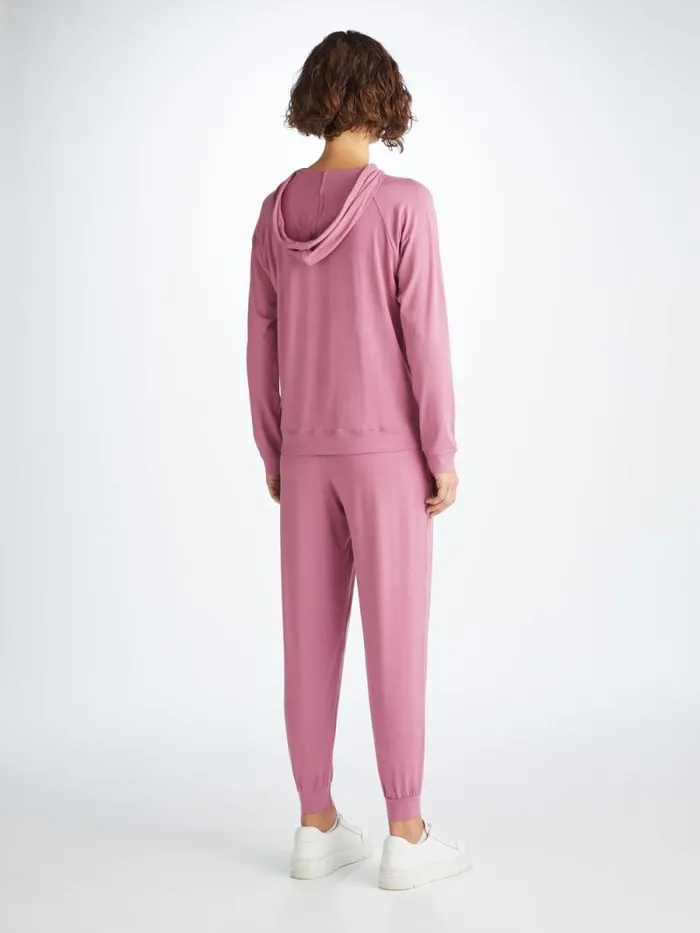 Derek Rose Casual Pants Women Track Pants Basel Micro Modal Stretch Orchid Purple