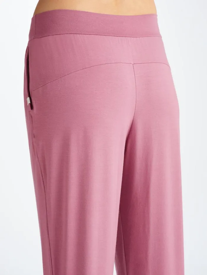 Derek Rose Casual Pants Women Track Pants Basel Micro Modal Stretch Orchid Purple