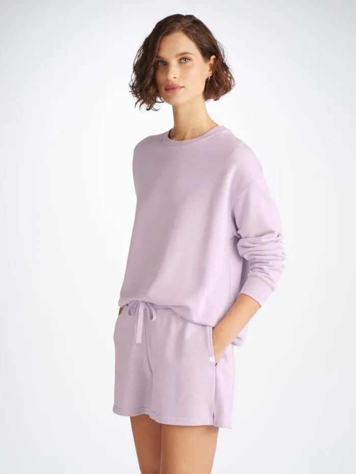 Derek Rose Casual Shorts Women Sweat Shorts Quinn Cotton Modal Lilac