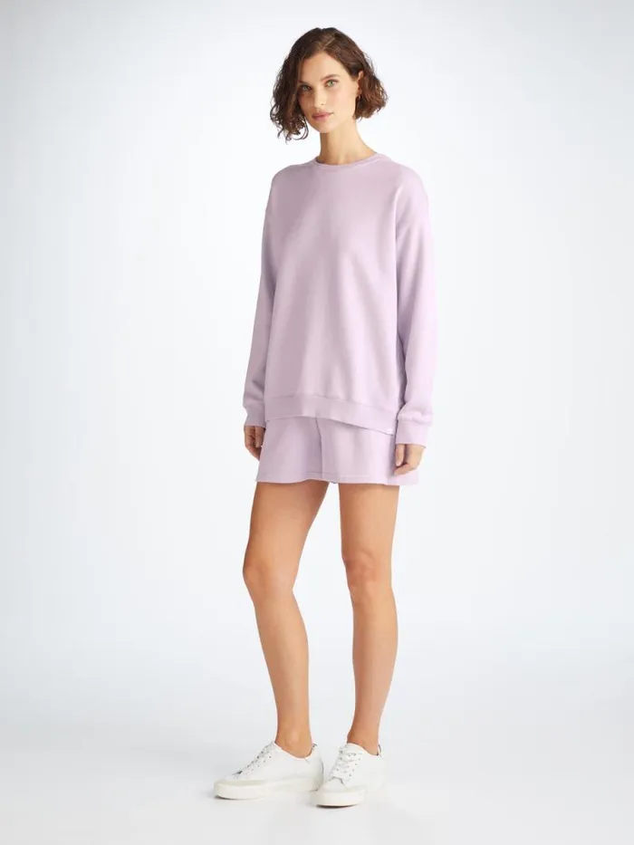 Derek Rose Casual Shorts Women Sweat Shorts Quinn Cotton Modal Lilac