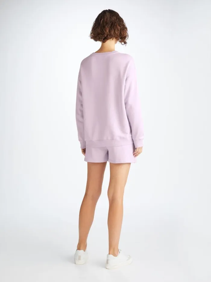 Derek Rose Casual Shorts Women Sweat Shorts Quinn Cotton Modal Lilac