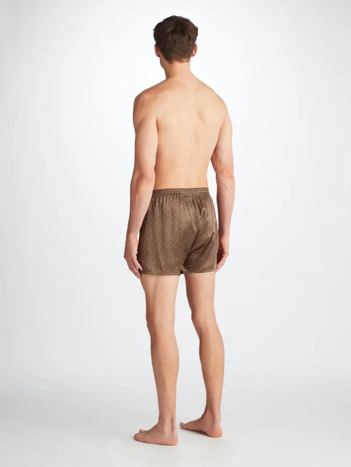 Derek Rose Classic Fit Boxer Shorts Men Classic Fit Boxers Brindisi 109 Silk Satin Green