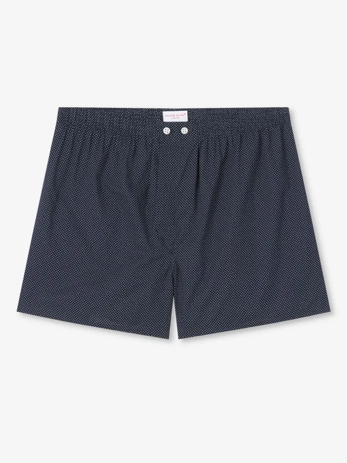 Derek Rose Classic Fit Boxer Shorts Men Classic Fit Boxers Plaza 21 Cotton Batiste Navy