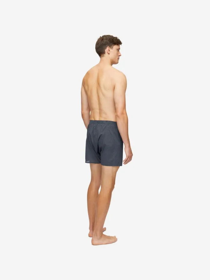 Derek Rose Classic Fit Boxer Shorts Men Classic Fit Boxers Plaza 21 Cotton Batiste Navy