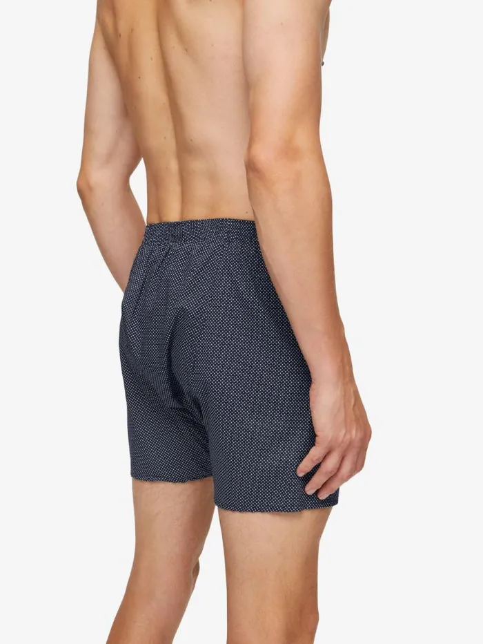 Derek Rose Classic Fit Boxer Shorts Men Classic Fit Boxers Plaza 21 Cotton Batiste Navy