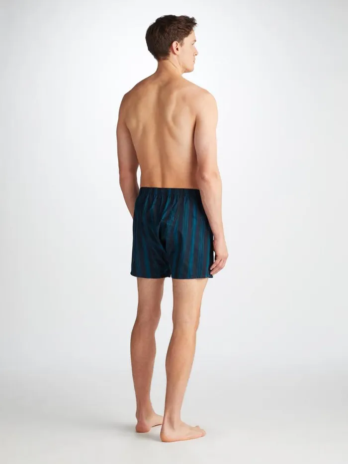 Derek Rose Classic Fit Boxer Shorts Men Classic Fit Boxers Royal 222 Cotton Navy