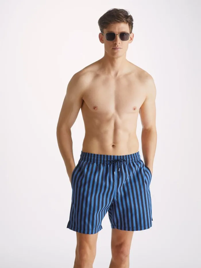 Derek Rose Classic Fit Swim Shorts Men Swim Shorts Bondi 8 Navy