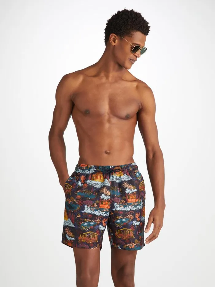 Derek Rose Classic Fit Swim Shorts Men Swim Shorts Maui 66 Multi