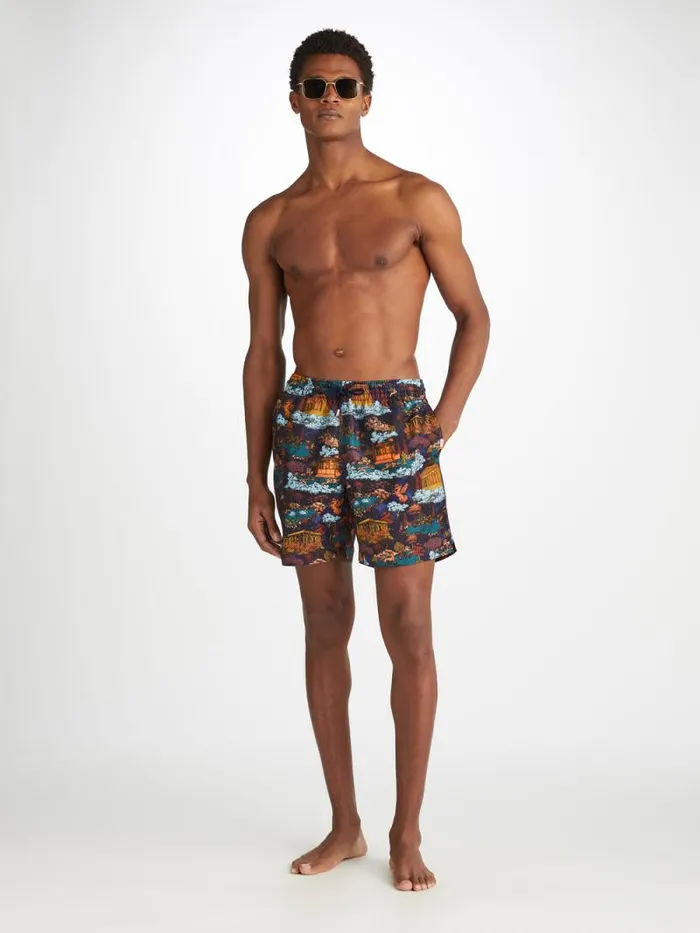 Derek Rose Classic Fit Swim Shorts Men Swim Shorts Maui 66 Multi