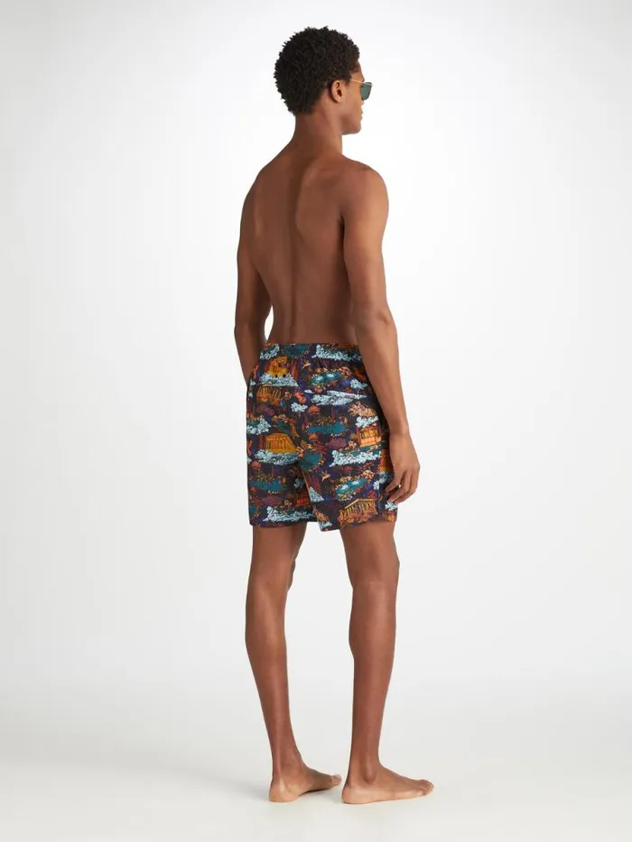 Derek Rose Classic Fit Swim Shorts Men Swim Shorts Maui 66 Multi