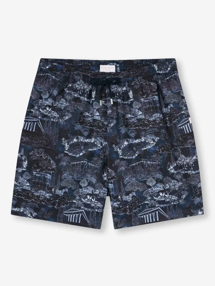 Derek Rose Classic Fit Swim Shorts Men Swim Shorts Maui 66 Navy