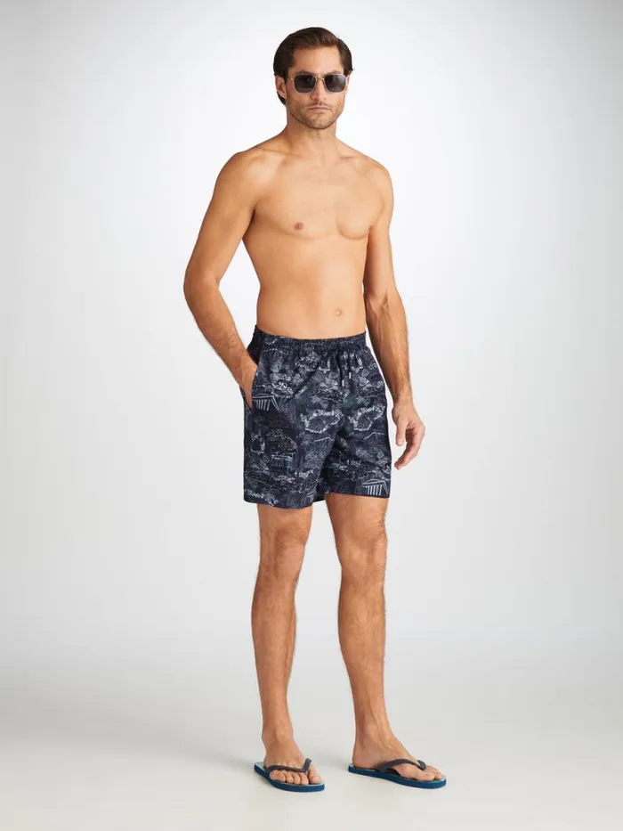 Derek Rose Classic Fit Swim Shorts Men Swim Shorts Maui 66 Navy