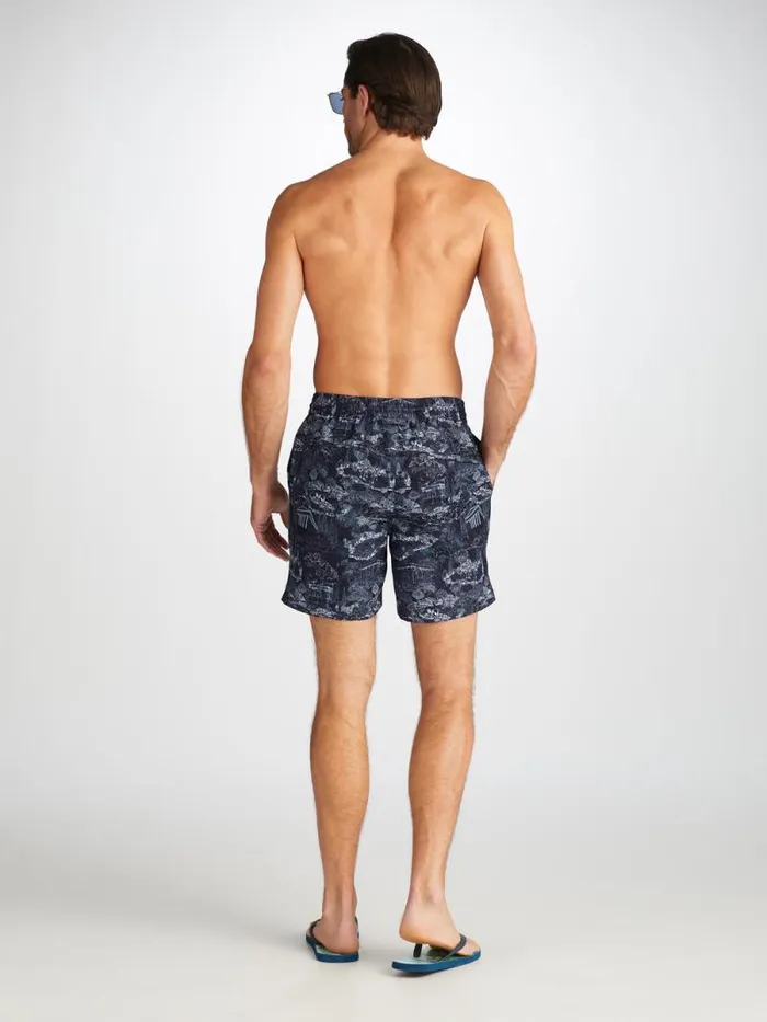 Derek Rose Classic Fit Swim Shorts Men Swim Shorts Maui 66 Navy