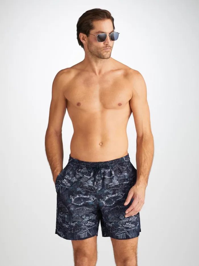Derek Rose Classic Fit Swim Shorts Men Swim Shorts Maui 66 Navy