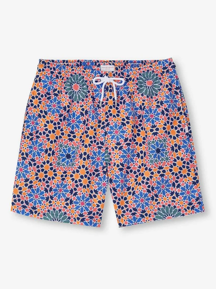 Derek Rose Classic Fit Swim Shorts Men Swim Shorts Tropez 15 Multi