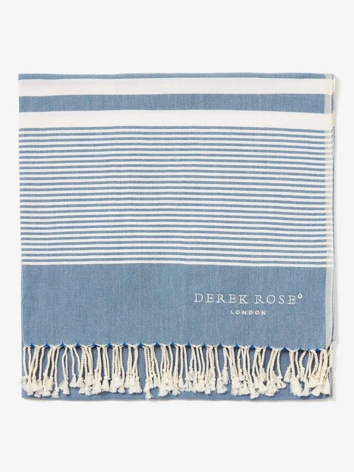 Derek Rose Hammam Towels MenWomen Hammam Towel Karinna Pure Cotton Royal
