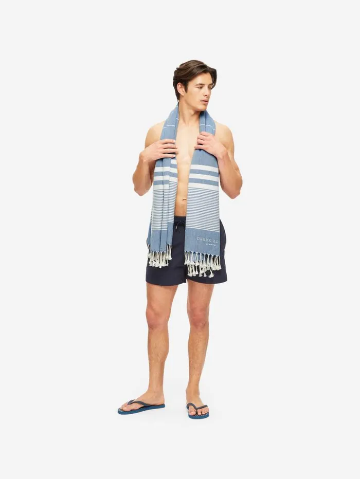 Derek Rose Hammam Towels MenWomen Hammam Towel Karinna Pure Cotton Royal