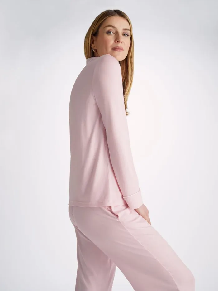 Derek Rose Jersey Pajamas Women Pajamas Lara Micro Modal Stretch Ballet Pink