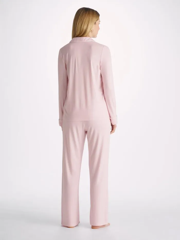 Derek Rose Jersey Pajamas Women Pajamas Lara Micro Modal Stretch Ballet Pink