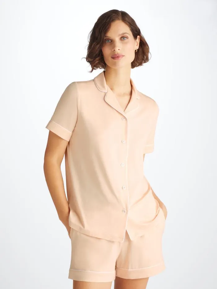 Derek Rose Jersey Pajamas Women Short Pajamas Lara Micro Modal Stretch Cream