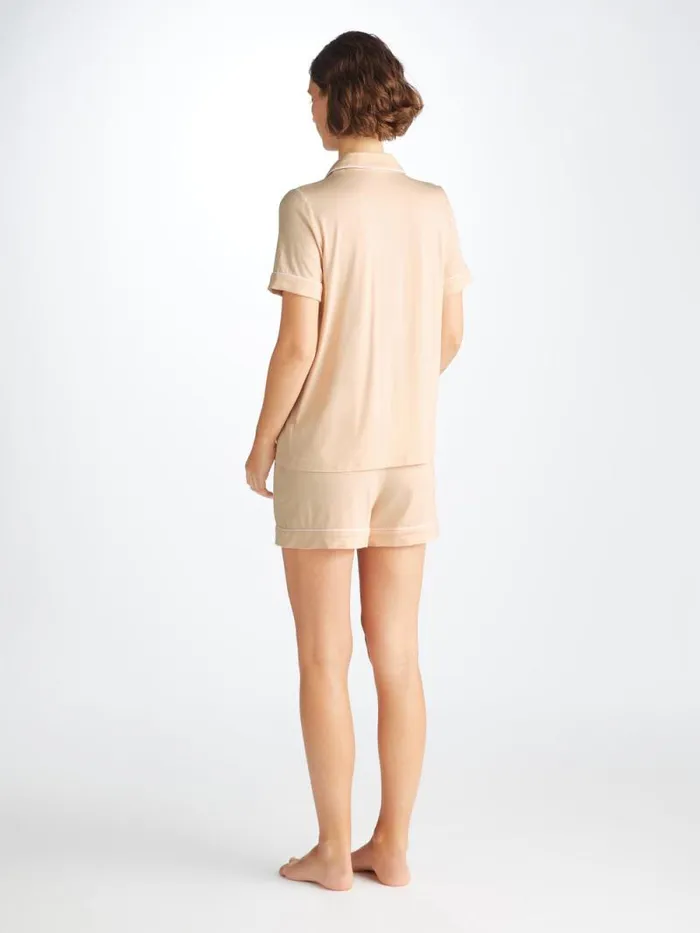 Derek Rose Jersey Pajamas Women Short Pajamas Lara Micro Modal Stretch Cream