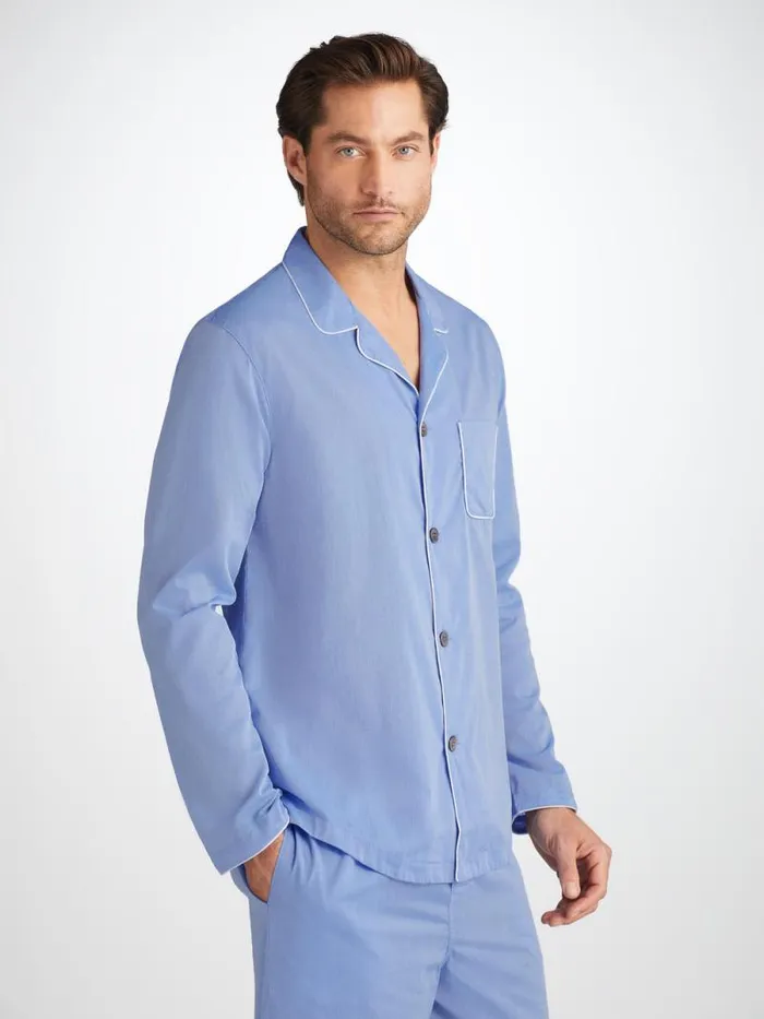 Derek Rose Modern Fit Pajamas Men Modern Fit Pajamas Amalfi Cotton Batiste Blue Derek Rose Modern Fit Pajamas Men Modern Fit Pajamas Amalfi Cotton Batiste Blue