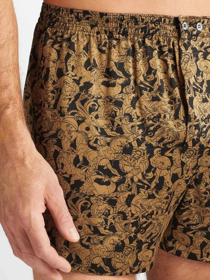 Derek Rose Silk Boxer Shorts Men Classic Fit Boxers Brindisi 108 Silk Satin Black