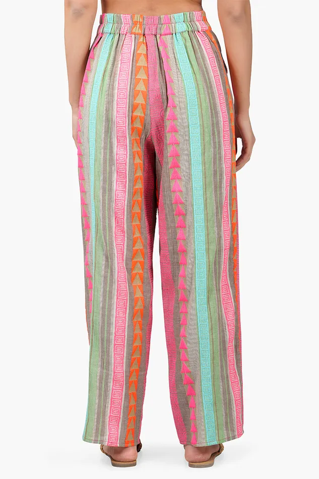 Dora Yarn Dyed Striped Pants Women Pants America and Beyond