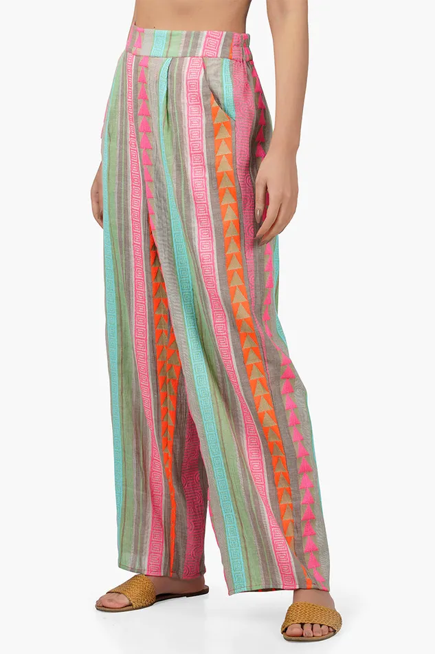 Dora Yarn Dyed Striped Pants Women Pants America and Beyond