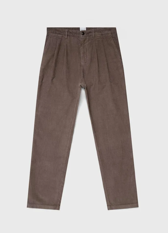 Double Pleat Corduroy Trouser Cedar Men SUNSPEL Pants