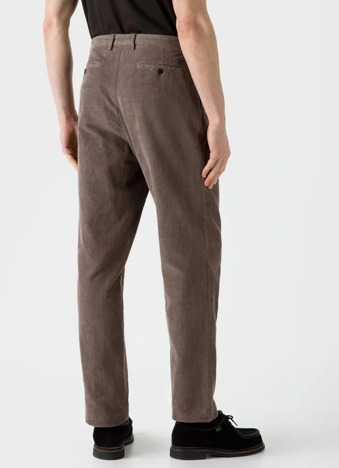 Double Pleat Corduroy Trouser Cedar Men SUNSPEL Pants