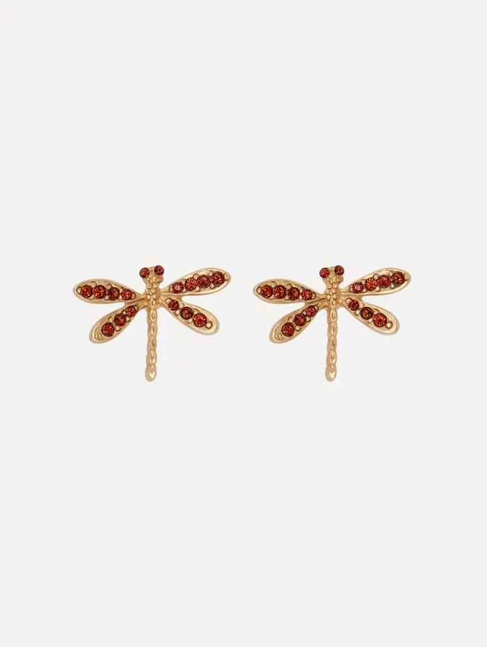 Dragonfly Earrings Amber Women Oscar De La Renta Earrings