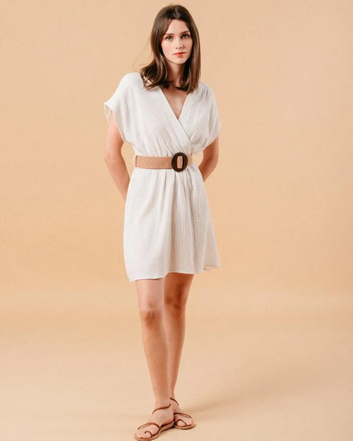 DRESS ECRU MYRTILLE Shop Grace and Mila Short Dresses