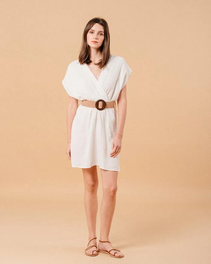 DRESS ECRU MYRTILLE Shop Grace and Mila Short Dresses