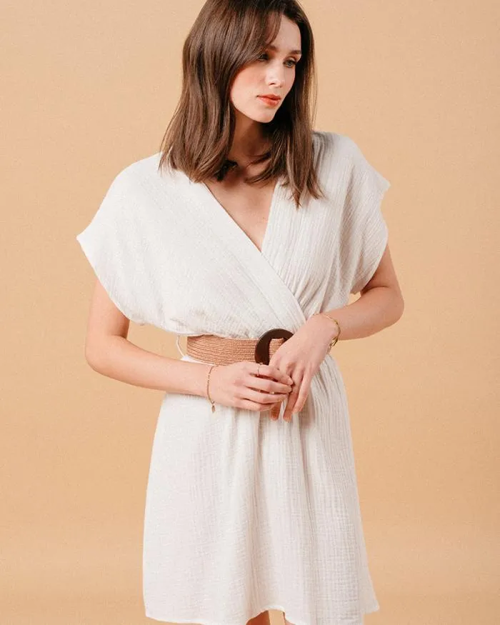 DRESS ECRU MYRTILLE Shop Grace and Mila Short Dresses