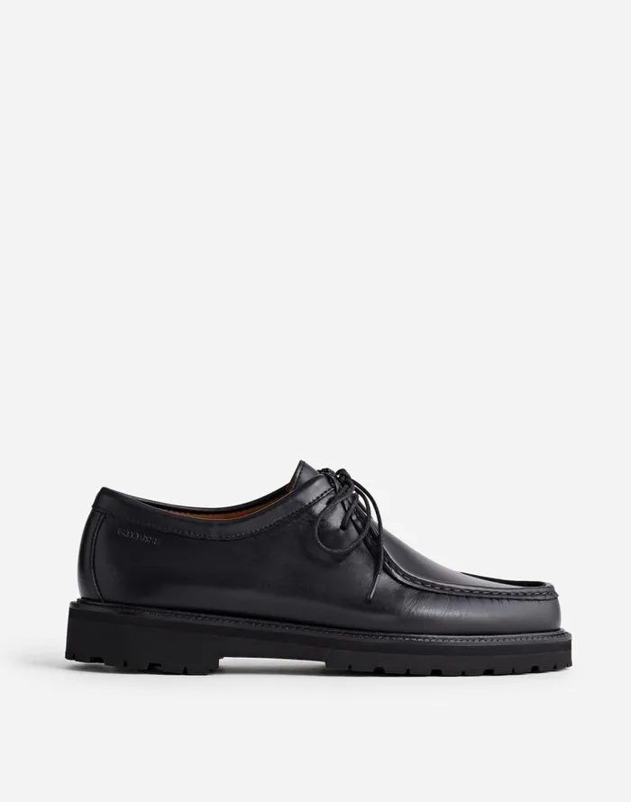 Dress Shoes and Loafers Men Madewell Madewell X GHBASS Wallace Leather Moc Black