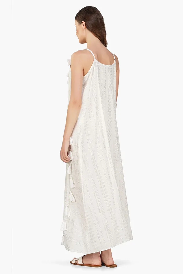 Dresses America and Beyond Women Golden Pearl Lurex Tassel Dress