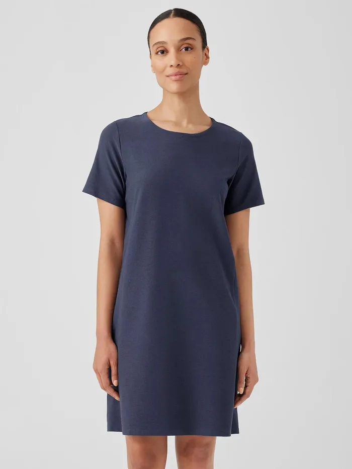 Dresses and Skirts Women Eileen Fisher Washable Stretch Crepe Jewel Neck Dress Ocean Dresses and Skirts Women Eileen Fisher Washable Stretch Crepe Jewel Neck Dress Ocean