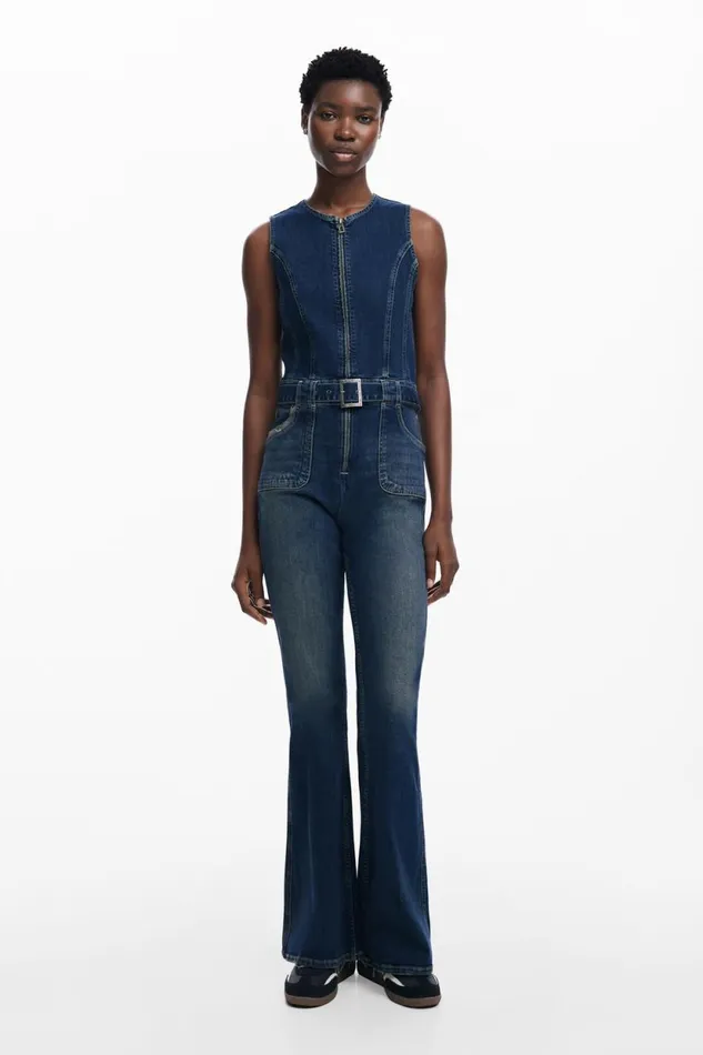 Dresses And Jumpsuits Women Desigual Denim Jumpsuit Blue