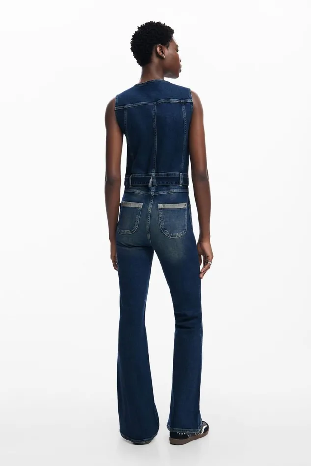 Dresses And Jumpsuits Women Desigual Denim Jumpsuit Blue