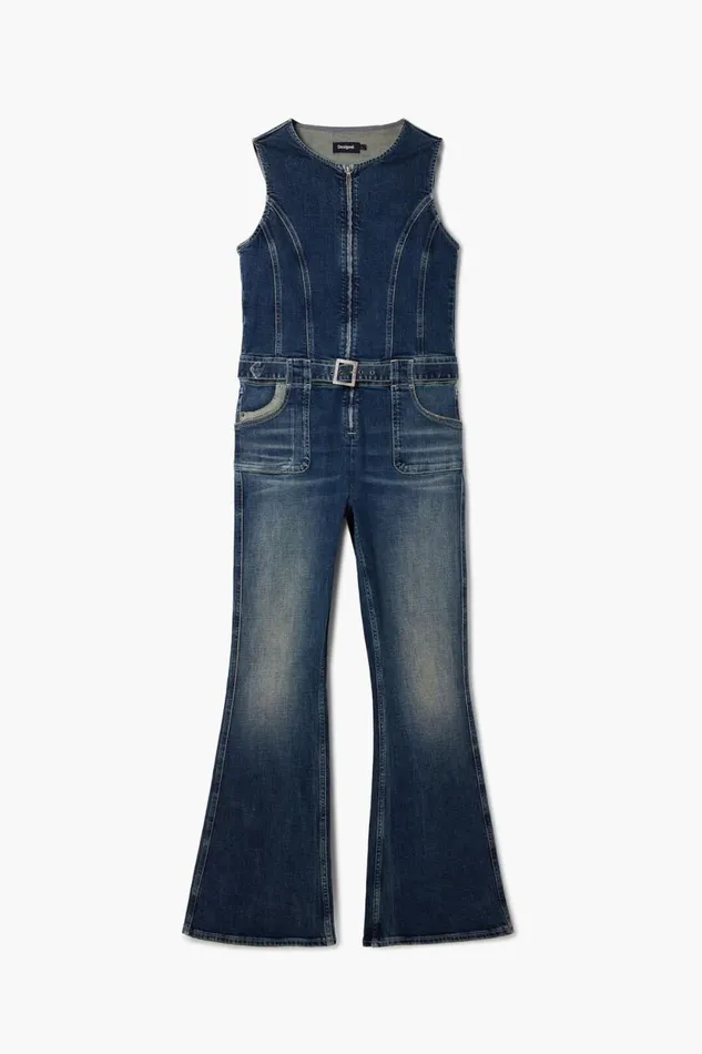 Dresses And Jumpsuits Women Desigual Denim Jumpsuit Blue