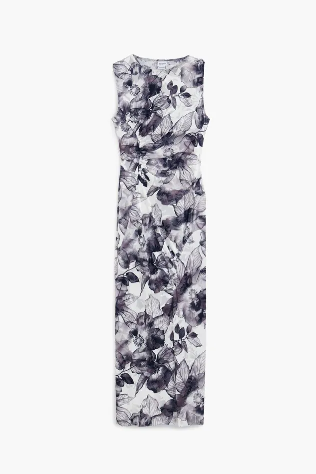 Dresses And Jumpsuits Women Desigual Floral Midi Dress Black