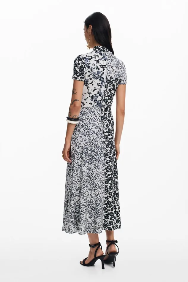 Dresses And Jumpsuits Women Desigual Floral Midi Dress White