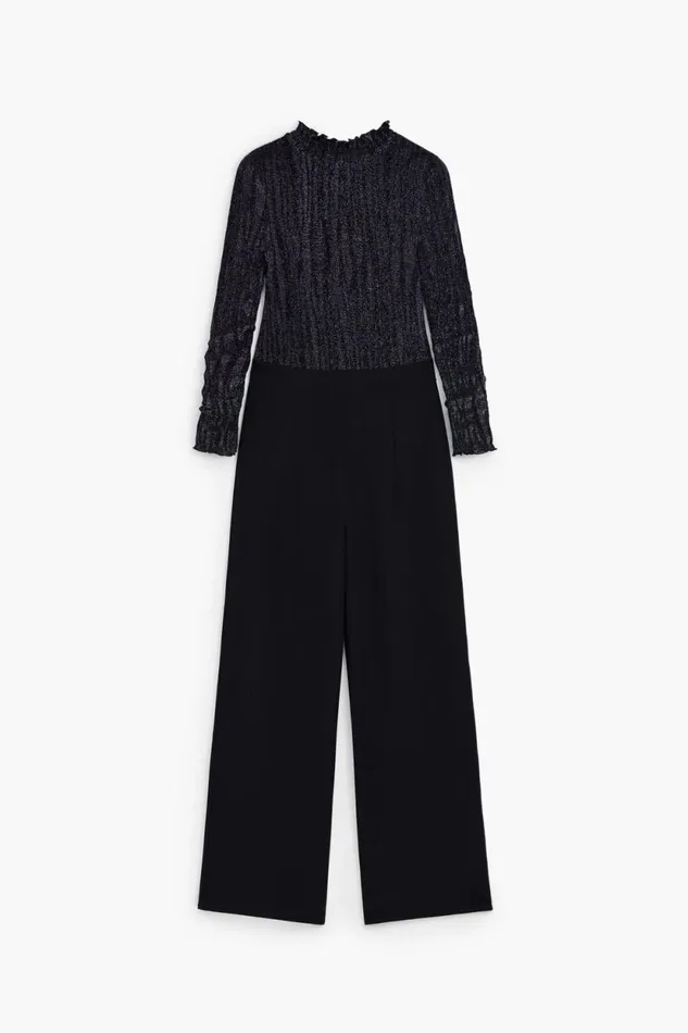 Dresses And Jumpsuits Women Desigual Hybrid Combined Jumpsuit Black
