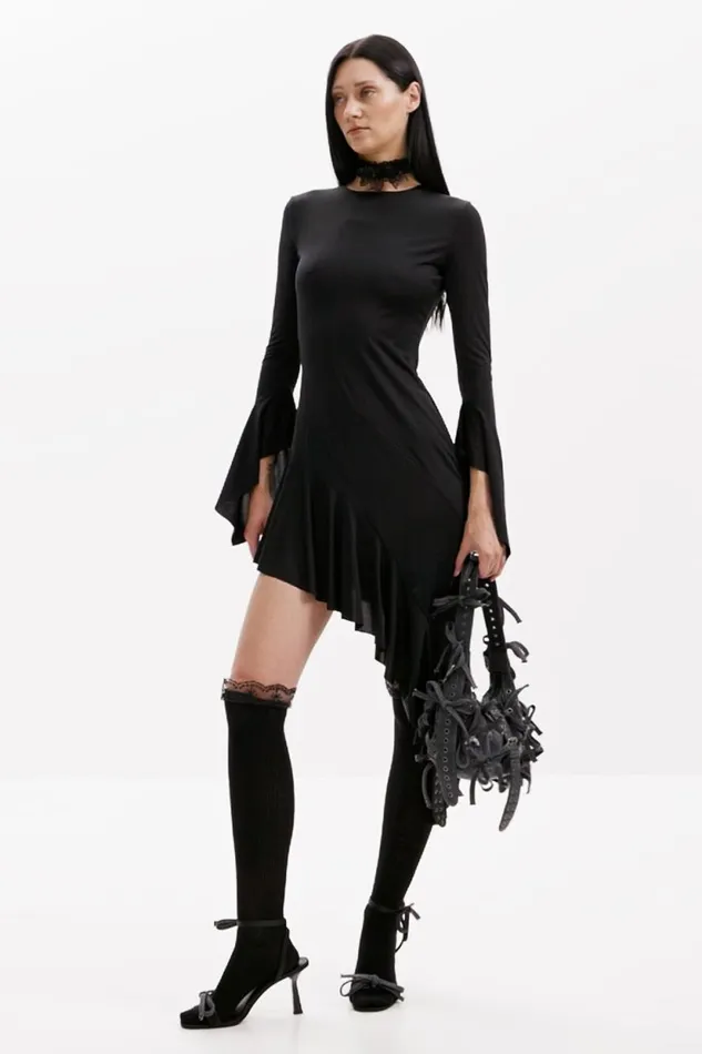 Dresses And Jumpsuits Women Desigual Mara Escot Asymmetric Black Dress Black